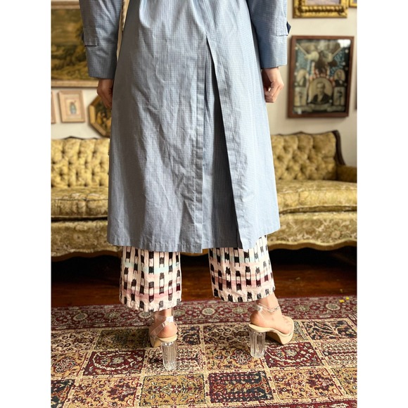 London Fog Blue Overcoat Sz. Large - Picture 6 of 11